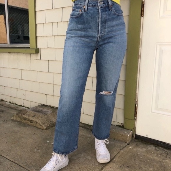 Levi's Ribcage Straight Ankle Jean Medium Wash - 29 - Picture 5 of 15